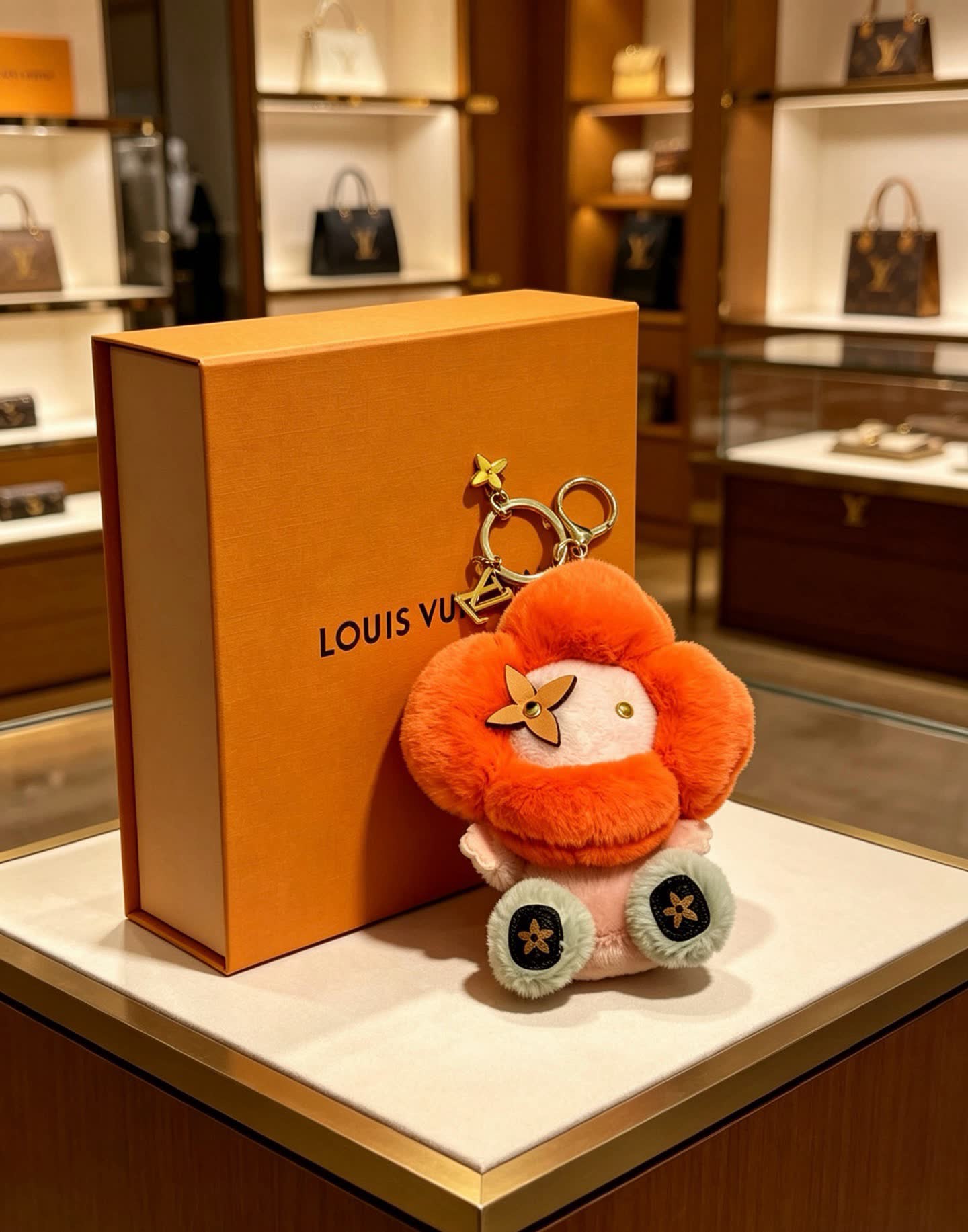 Louis Vuitton Flower Charm Keychain